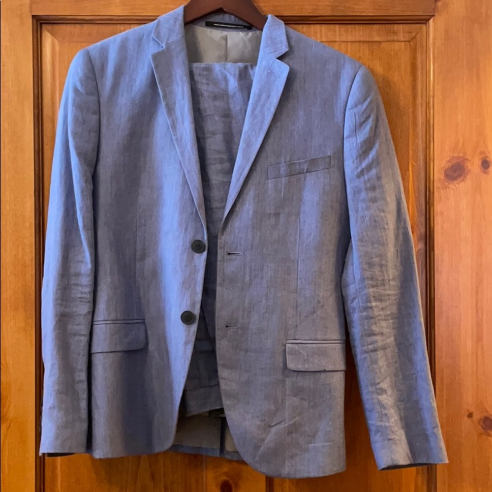 Slim Fit Linen Suit
